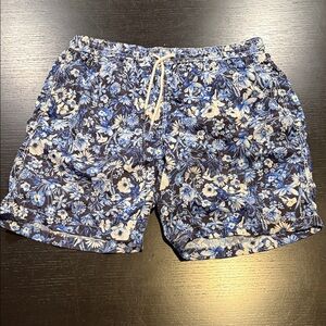 Floral Blue Men's Shorts